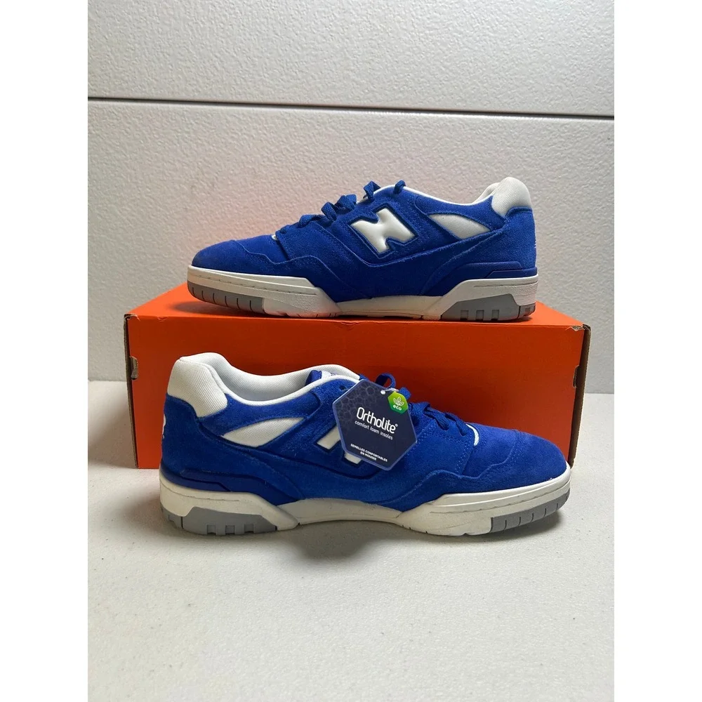 New Balance 550 Mens Team Royal Blue White Suede 10.5m #2555 - Picture 2 of 6